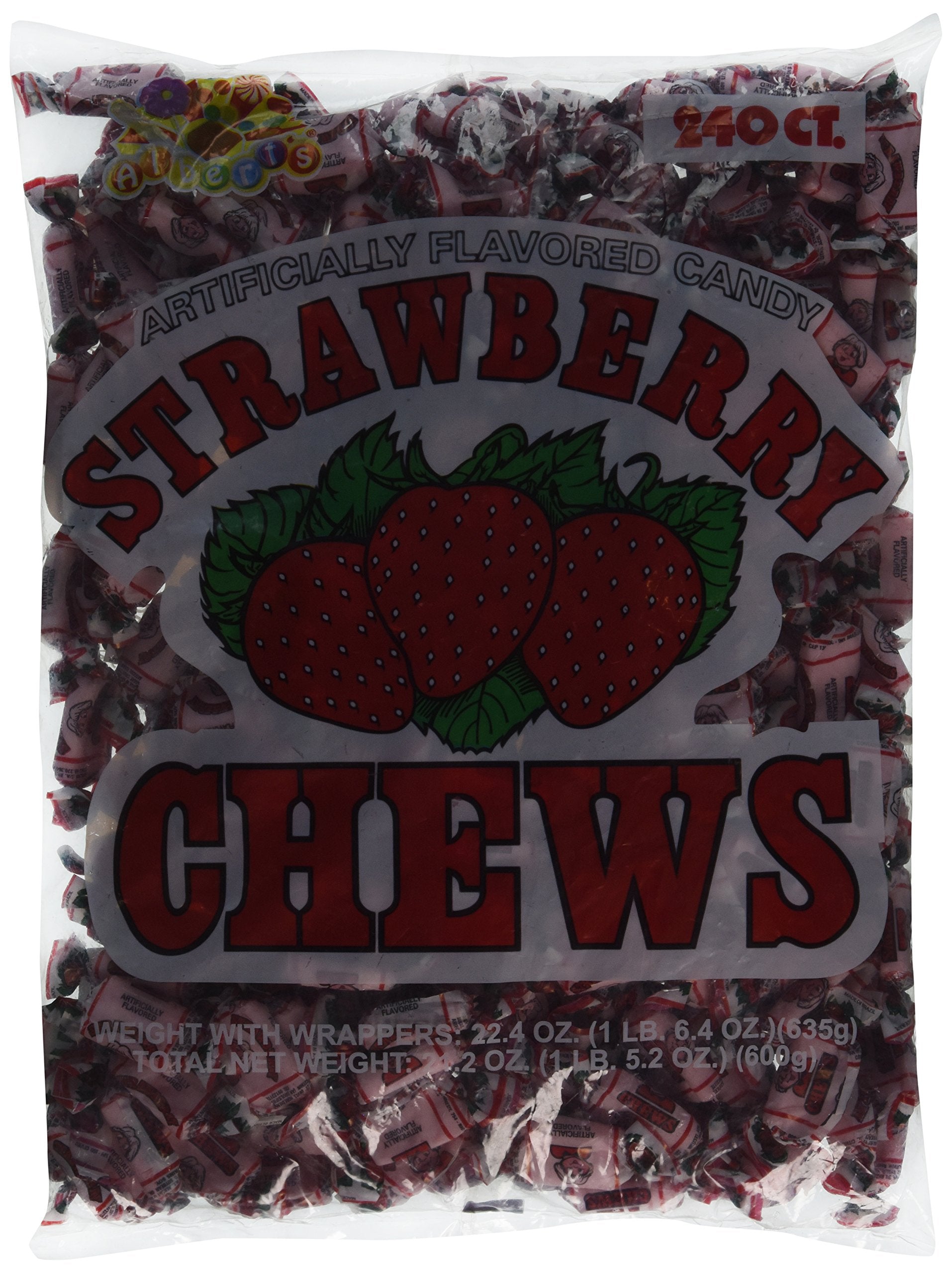 Product image of Albert's Fruit Chews Strawberry Flavor 240 Candies